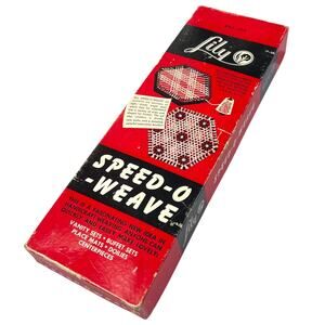 Vintage Lily Speed-O-Weave Weaving Loom Craft Kit Art 717 w Box Complete